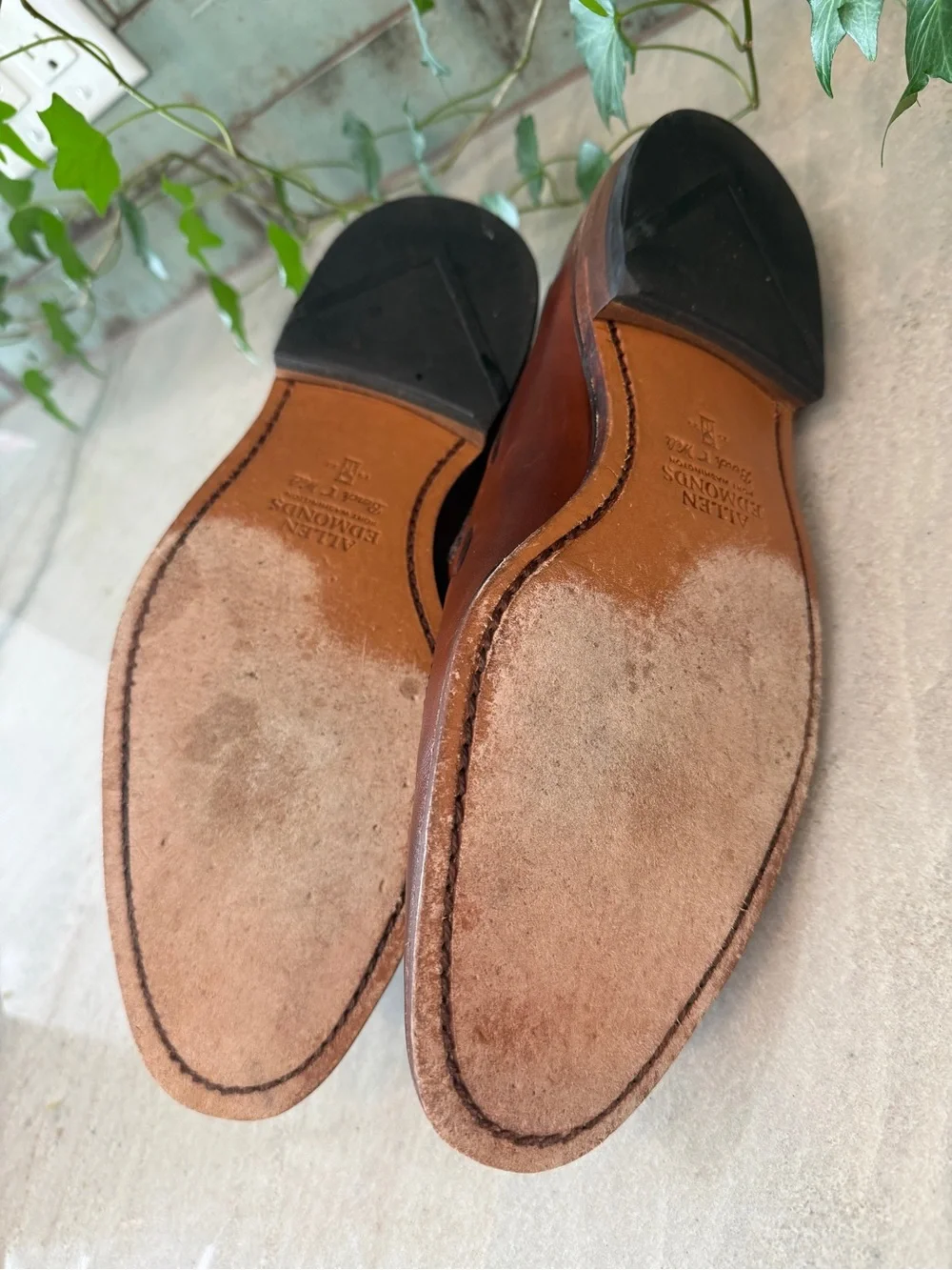 Allen Edmonds Grayson Leather Tassel Loafers Men's 10.5 D Brown Dress Shoes 8272